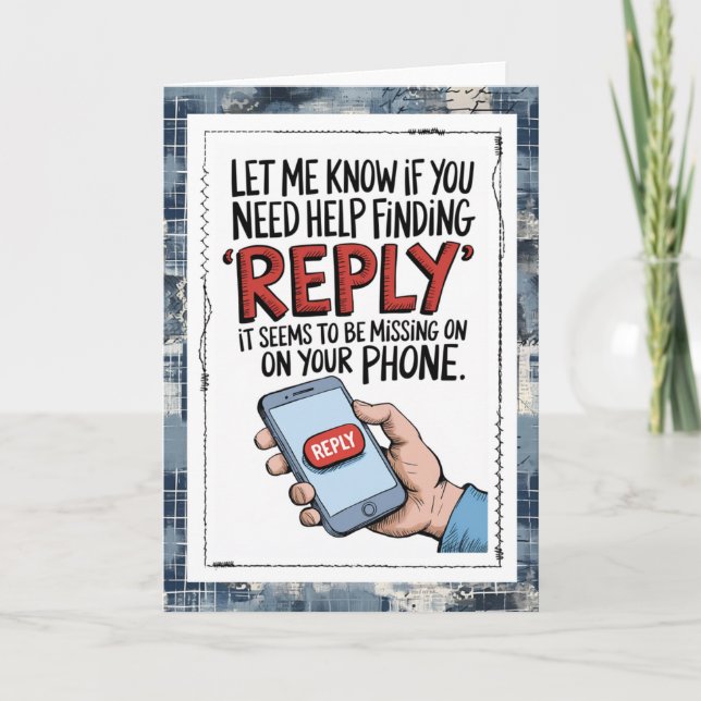 Carte de messages textes sarcastiques vous manquan (Devant)