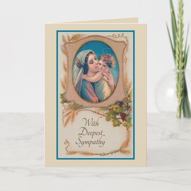 Carte de messe catholique de sympathie (Devant)