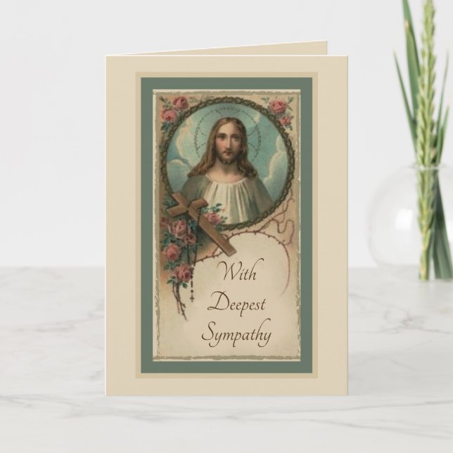 Carte de messe catholique de sympathie (Devant)