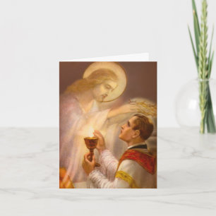 Carte de messe de souvenir d'offrande catholique