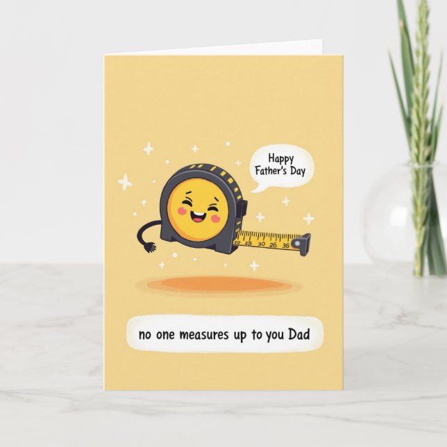 Carte de mesure de la Fête des papas dessin animés (Devant)