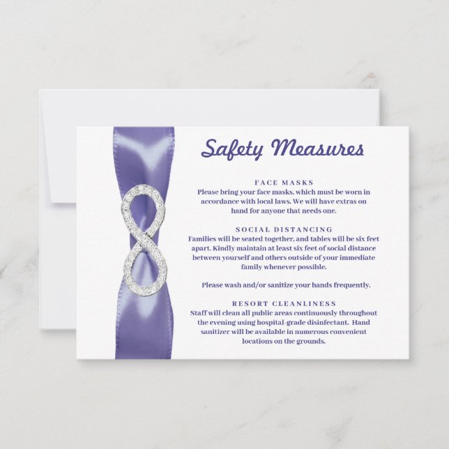 Carte de mesures de sécurité Purple Blue Diamond I (Devant)