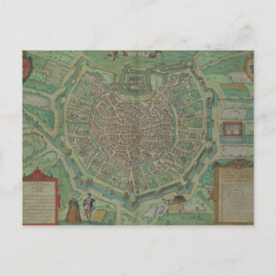 Carte de Milan, de 'Civitates Orbis Terrarum' par 