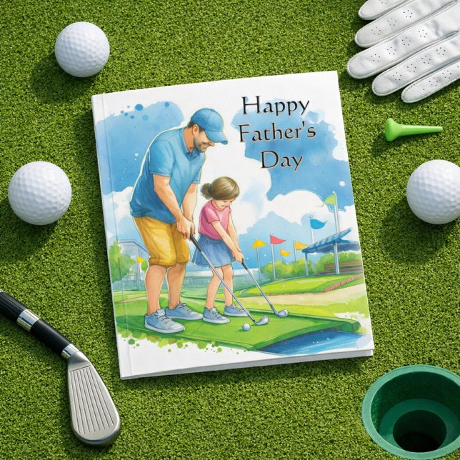 Carte de mini-golf pour la fête des pères Papa / F (Créateur téléchargé)