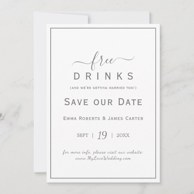 Carte de mise à jour argentée Boissons offertes (Devant)