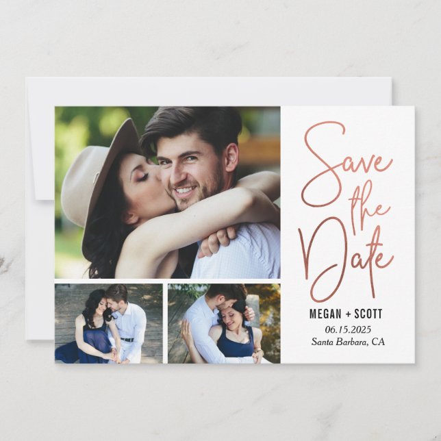 Carte de mise à jour de date de mariage EDITABLE C (Devant)