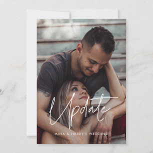 Carte de mise à jour de mariage minimaliste modern