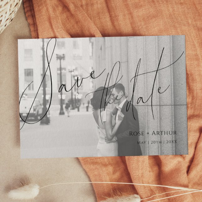 Carte de mise à jour minimaliste à plat "Save the  (Créateur téléchargé)