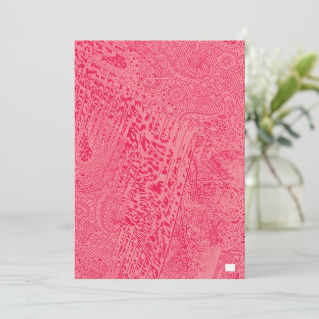 Carte de Mise à Jour Moderne | Invitation Plate 5x (Debout devant)