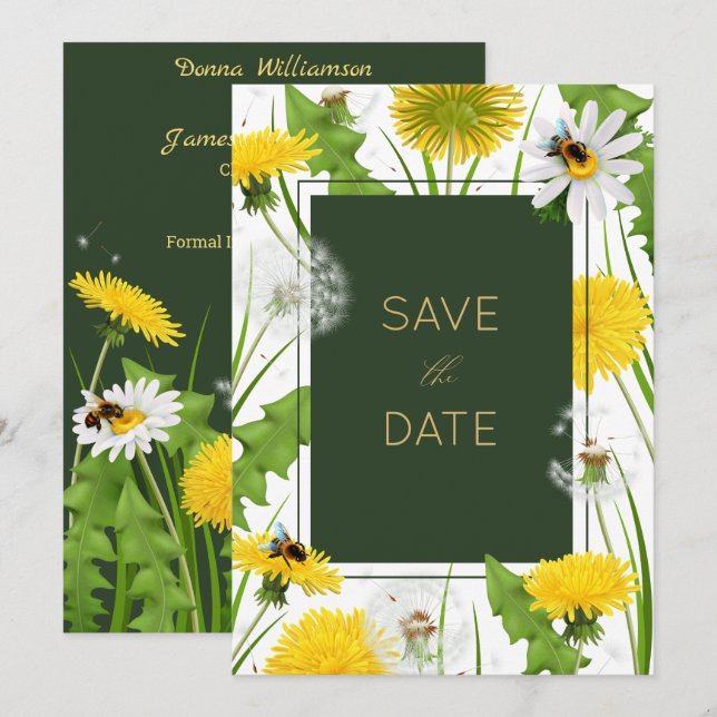 Carte de mise en garde avec fleurs champêtres rust (Devant / Derrière)