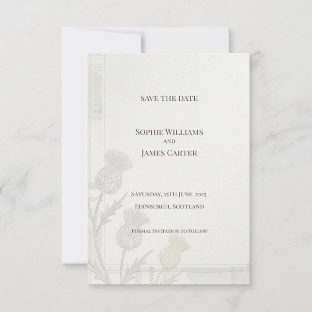 Carte de mise en garde minimale Thistle (Devant)
