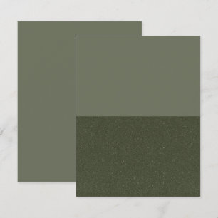 Carte de mise en garde "Split Moss Green" moderne 