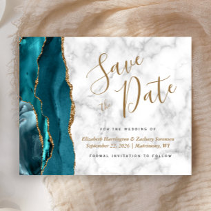 Carte de mise en vente Budget Turquoise Agate Marb