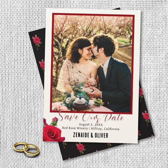 Carte de mise en vente de date de mariage avec pho (Créateur téléchargé)