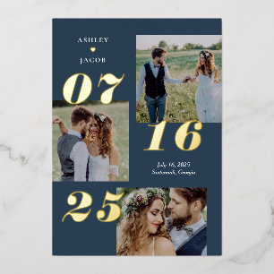 Carte de mise en vente de date "REAL FOIL" pour ré