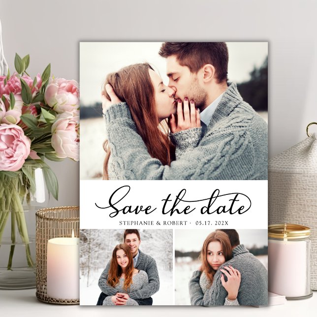 Carte de mise en vente de mariage photo typographi (Créateur téléchargé)