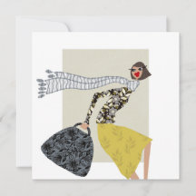 Carte de mode artistique Miss Honey Winter Glam