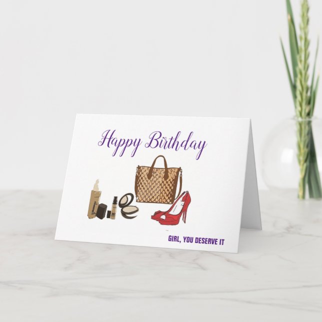 Carte de mode Joyeux anniversaire (Devant)