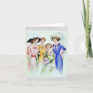 Carte de mode Vintage 1911