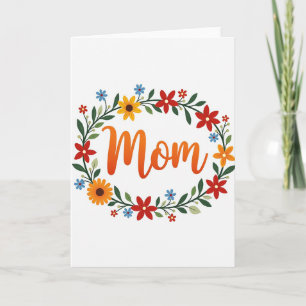 Carte de modèle de maman botanique