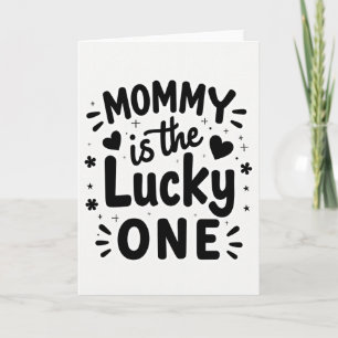 Carte de modèle Mommy Lucky Hearts