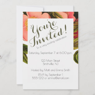 Carte de modèle personnalisé d'invitation à la fêt