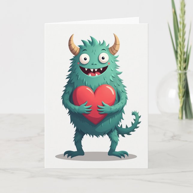 Carte de monstre mignon d'amour (Devant)