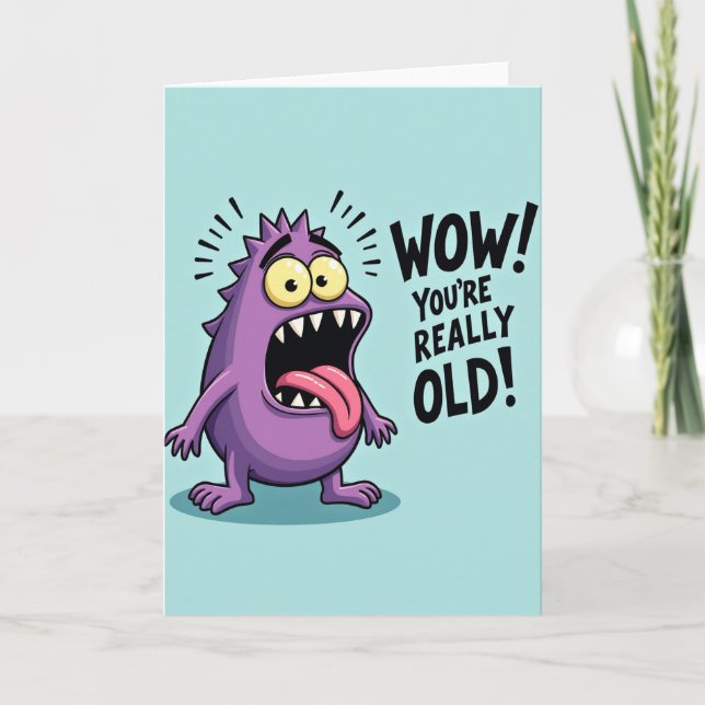 Carte de monstre violet jovial (Devant)