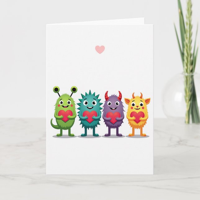 Carte de monstres mignons d'amour (Devant)