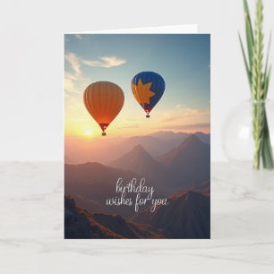 Carte de Montagne Orange pour un Joyeux Anniversai