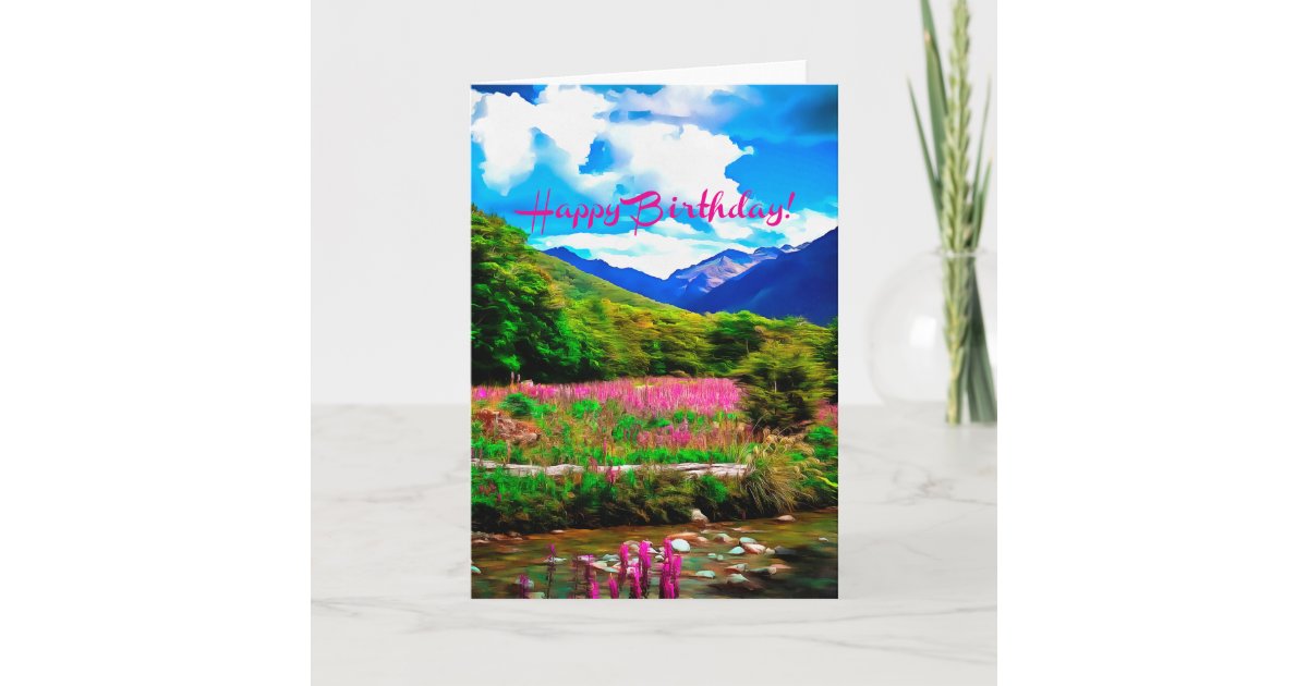 Carte De Montagnes De Joyeux Anniversaire Zazzle Fr Carte De Montagnes De Joyeux Anniversaire Zazzle Fr
