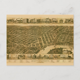 Carte de Montgomery, capitale de l'Alabama (1887)