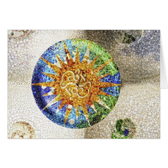Carte de mosaïques Park Guell (Devant horizontal)