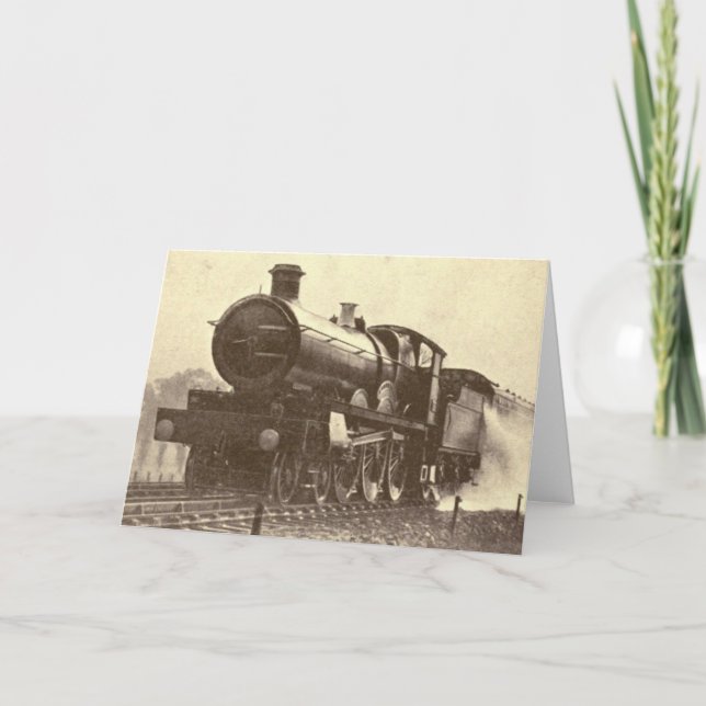Carte de moteur ferroviaire antique (Devant)
