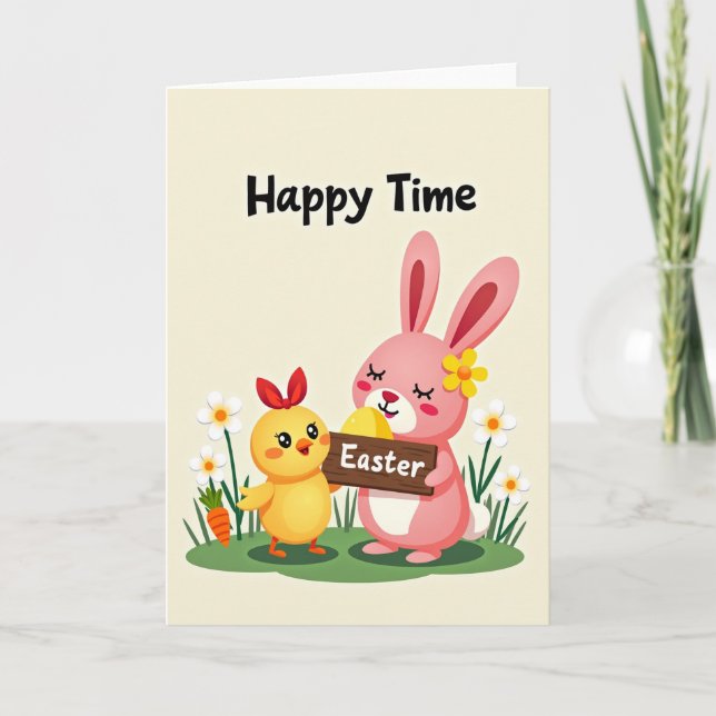 Carte de motif amis Happy Time (Devant)
