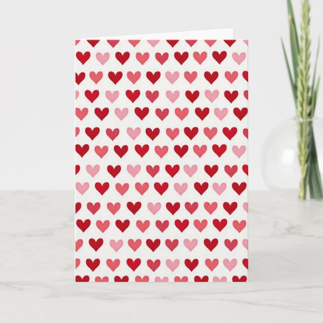 Carte de motif Cœurs d'amour (Devant)