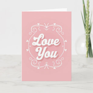 Carte de motif d'amour romantique