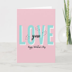 Carte de motif d'amour sarcelle