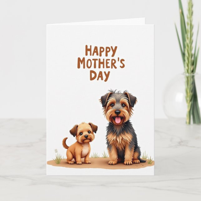 Carte de motif de chiens blancs (Devant)