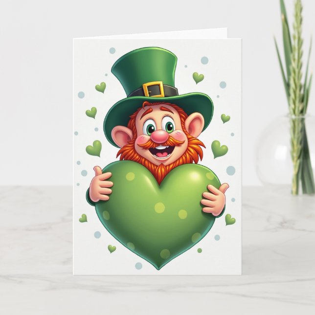 Carte de motif de cœur de lutin (Devant)