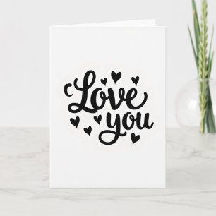Carte de motif de cœurs « Je t'aime »
