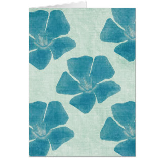 Carte de motif de fleur de turquoise