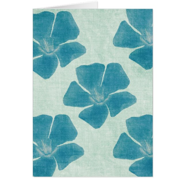 Carte de motif de fleur de turquoise (Devant)