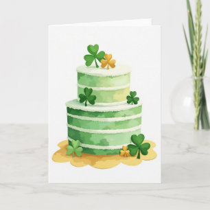 Carte de motif de gâteau trèfle