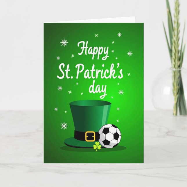 Carte de motif de St Patricks verte (Devant)