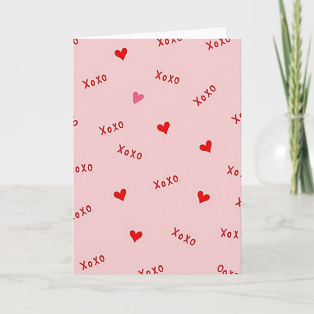 Carte de motif doux Xoxo (Devant)