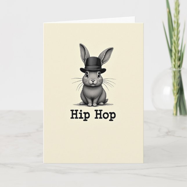 Carte de motif Hip Hop lapin (Devant)