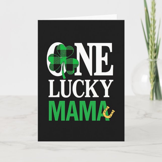 Carte de motif Shamrock Lucky Mama (Devant)