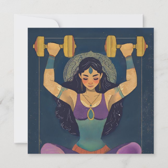Carte de motivation de la déesse de la force sacré (Devant)