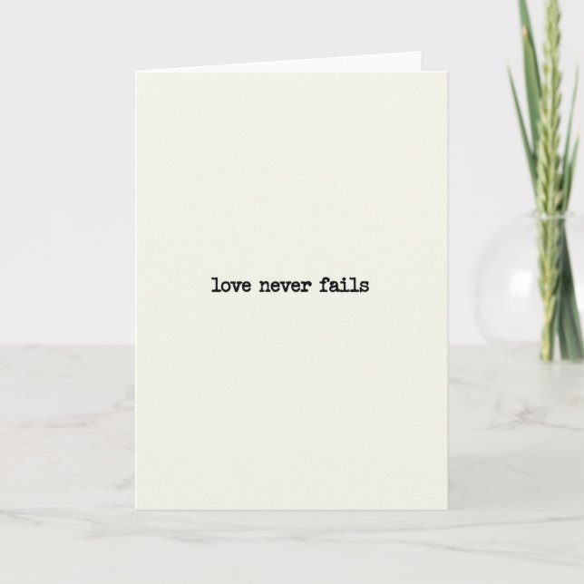 Carte de motivation « L'amour ne manque jamais » (Devant)